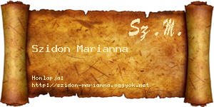 Szidon Marianna névjegykártya